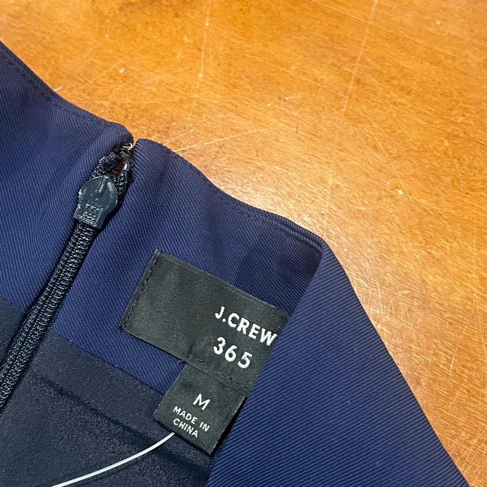 NEW J. Crew Women's Blue Sleeveless V-neck Dress Navy Lightweight Twill Medium